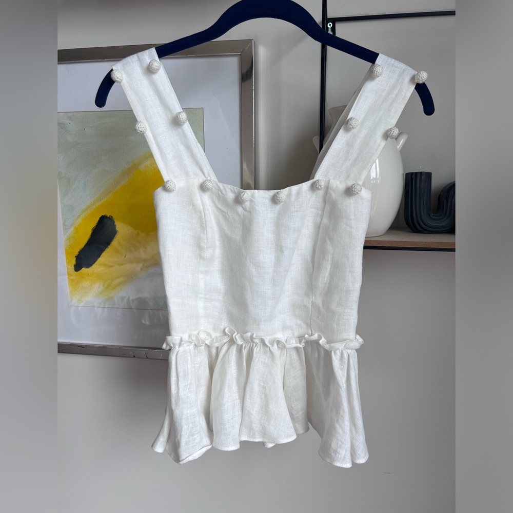 Waimari Ruffle PomPom Tank Top - Picture 2 of 6